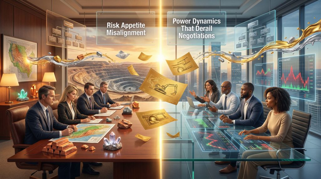Rio Tinto and Glencore merger discussions, divided boardroom.