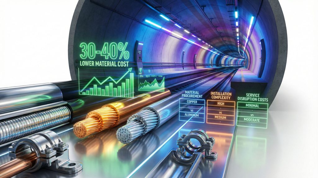 Copper cable thefts DMRC aluminium advantages comparison.