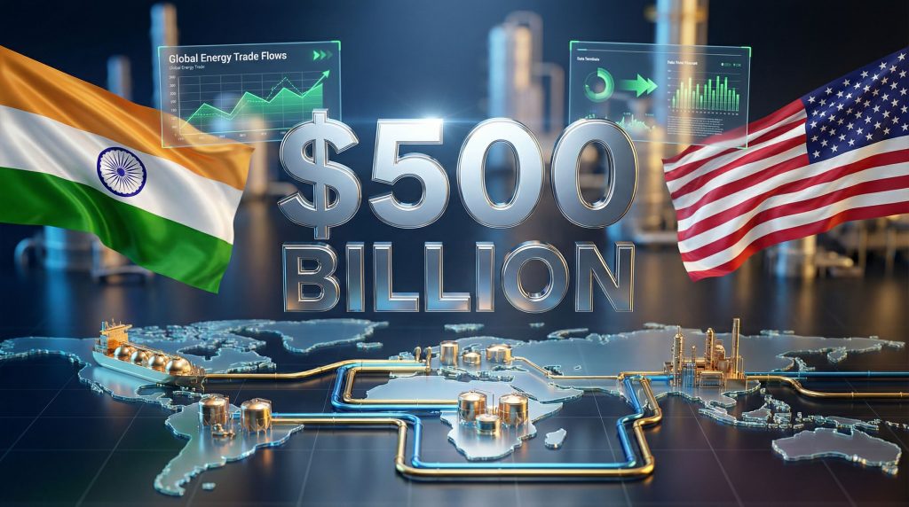 India to buy US energy, $500 billion deal.