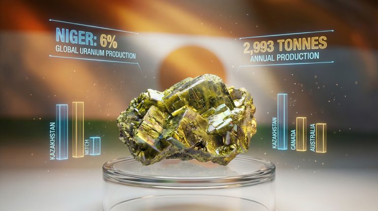 Uranium mine dispute in Niger: production data.