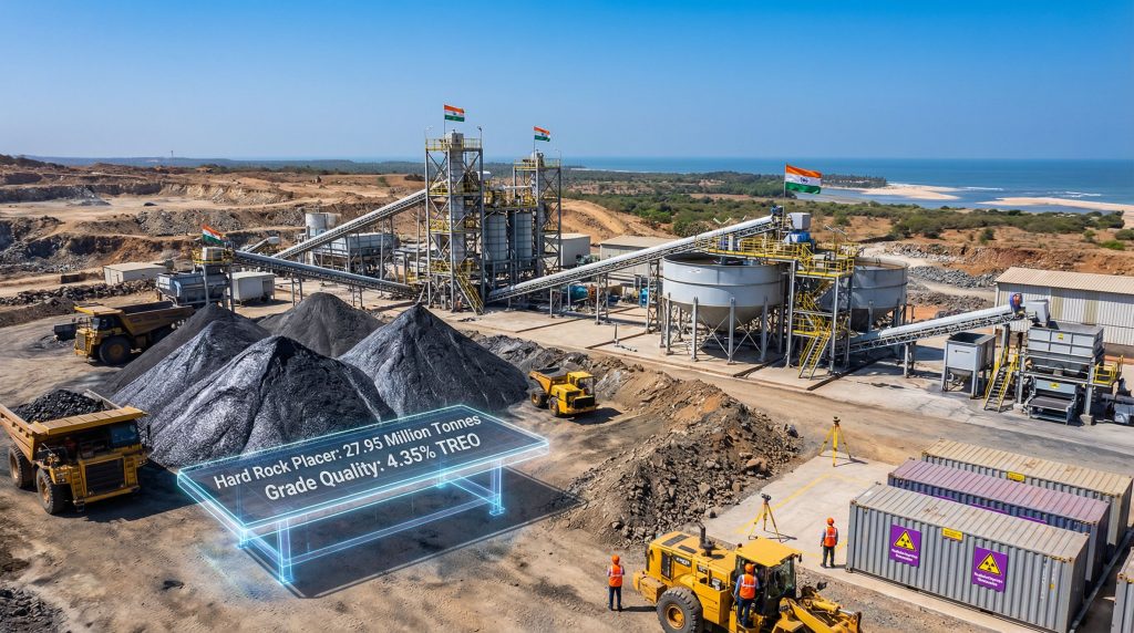 Mining site showcasing rare earth resources.
