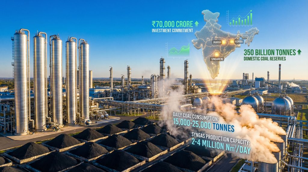 Adani Group coal gasification plant operations overview.