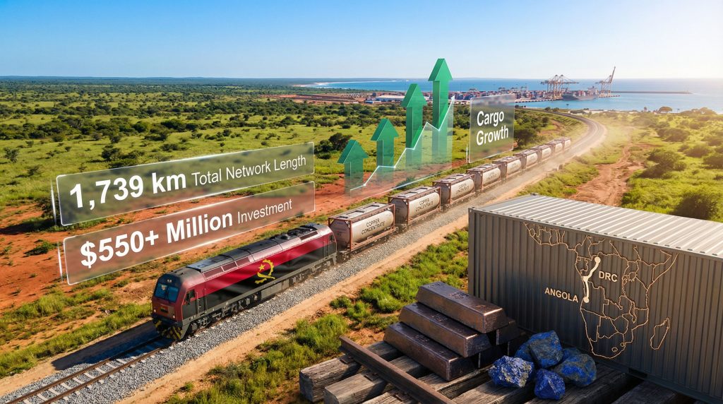 The Lobito Atlantic Railway with cargo growth.