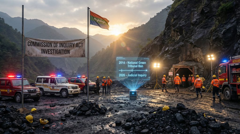 Judicial inquiry into Meghalaya coal mine blast.