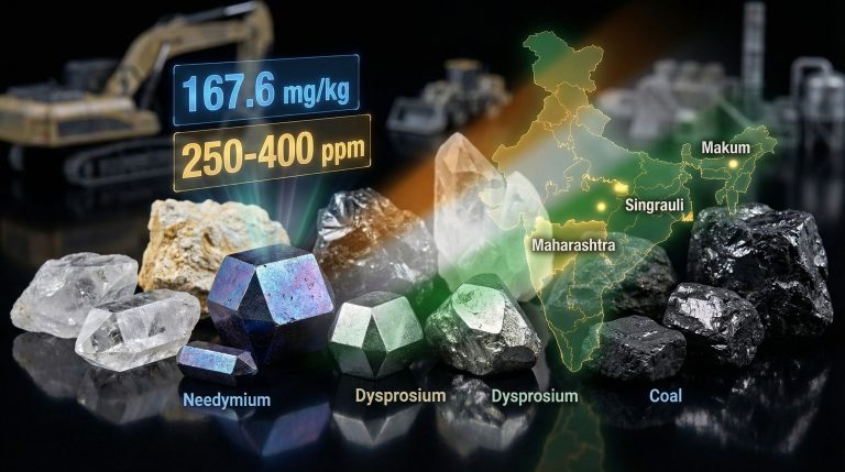 Rare earth elements found in Indian coalfields.