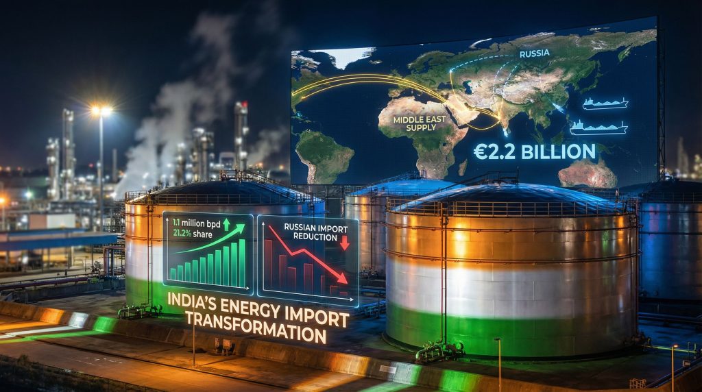 India Russian oil imports visualized; energy transformation.