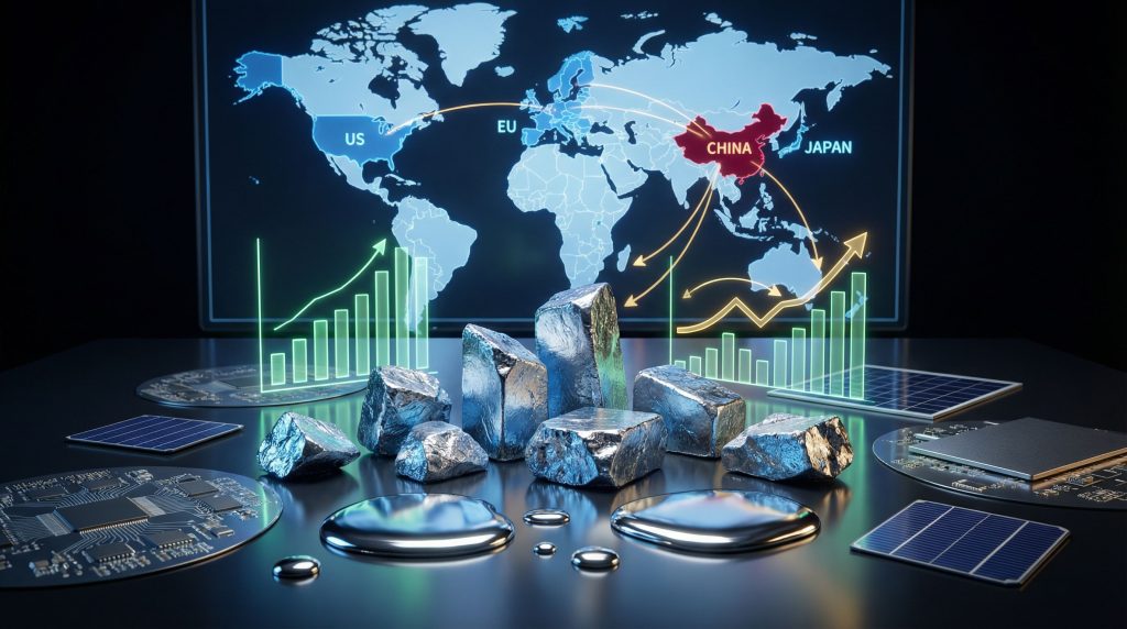 China gallium export ban impacts technology industries.