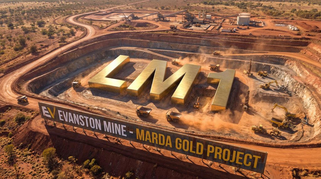 Leeuwin Metals Ltd-LM1-Evanston Mine Marda Gold Project sign.