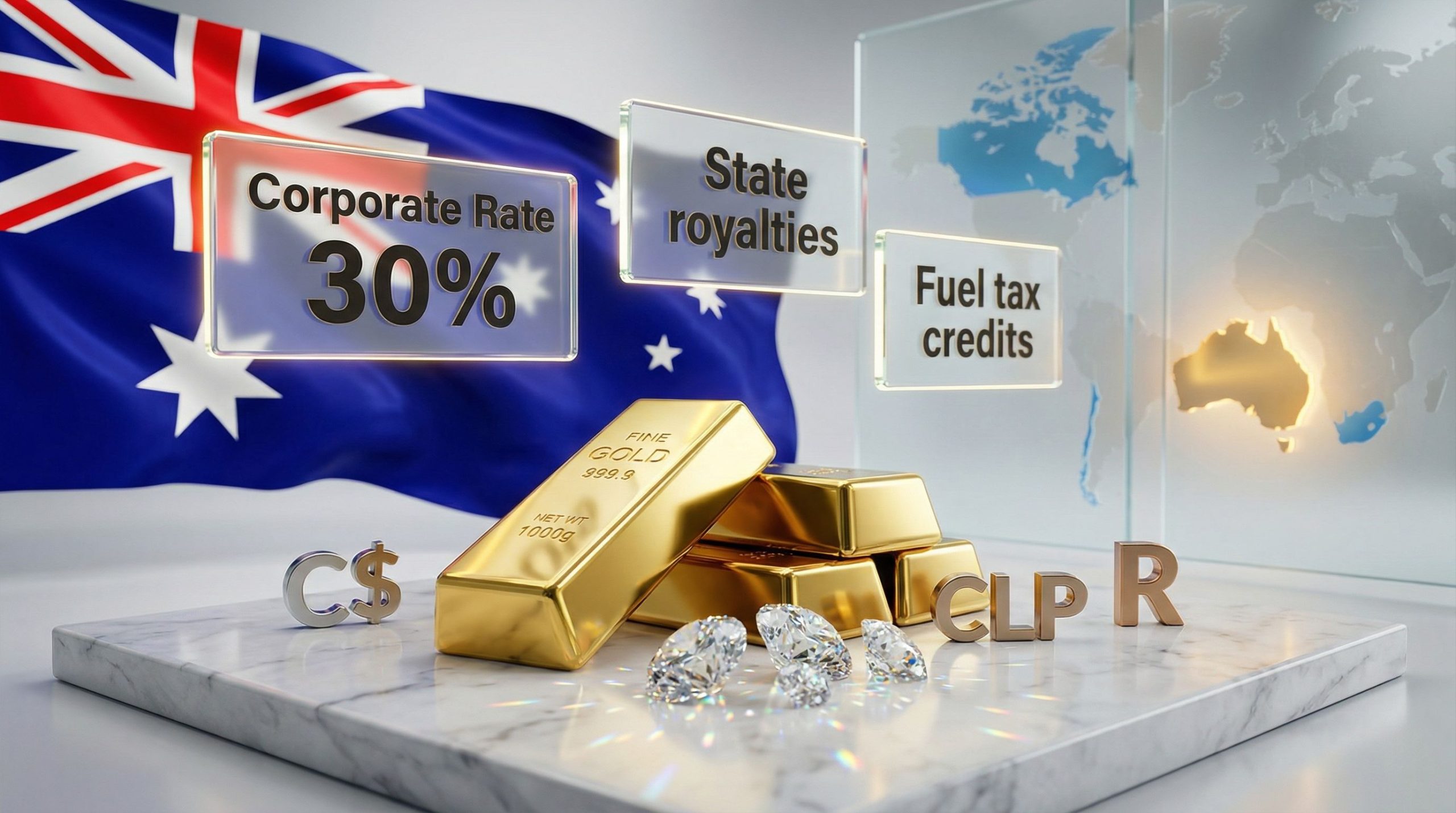 Australian mining competitiveness highlighted with tax settings.