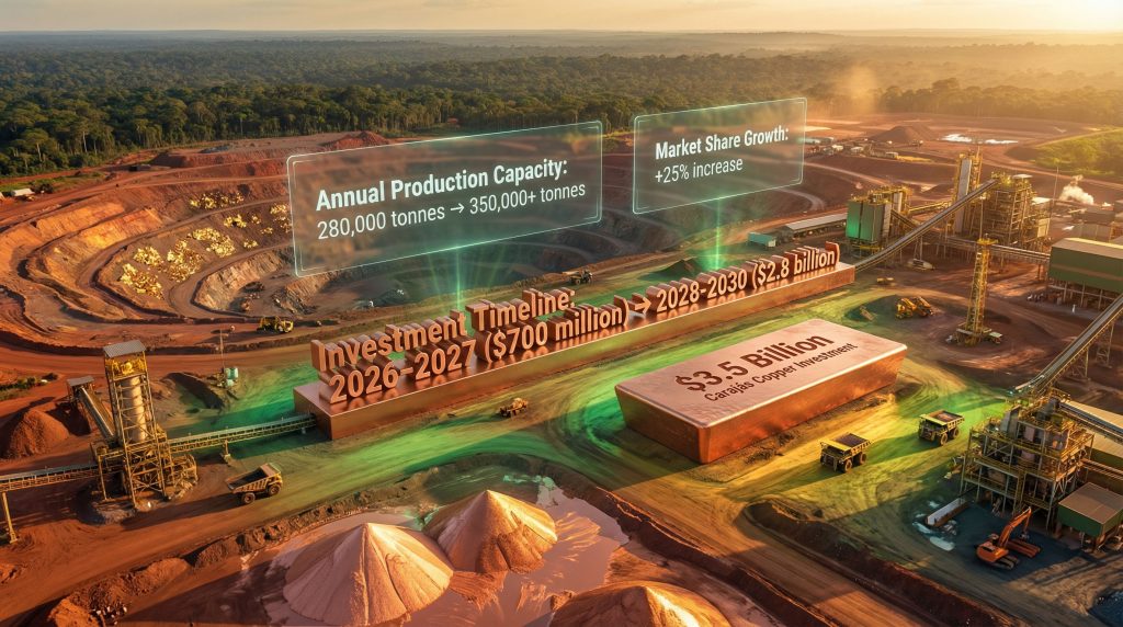 Vale Carajas copper investment overview and timeline.