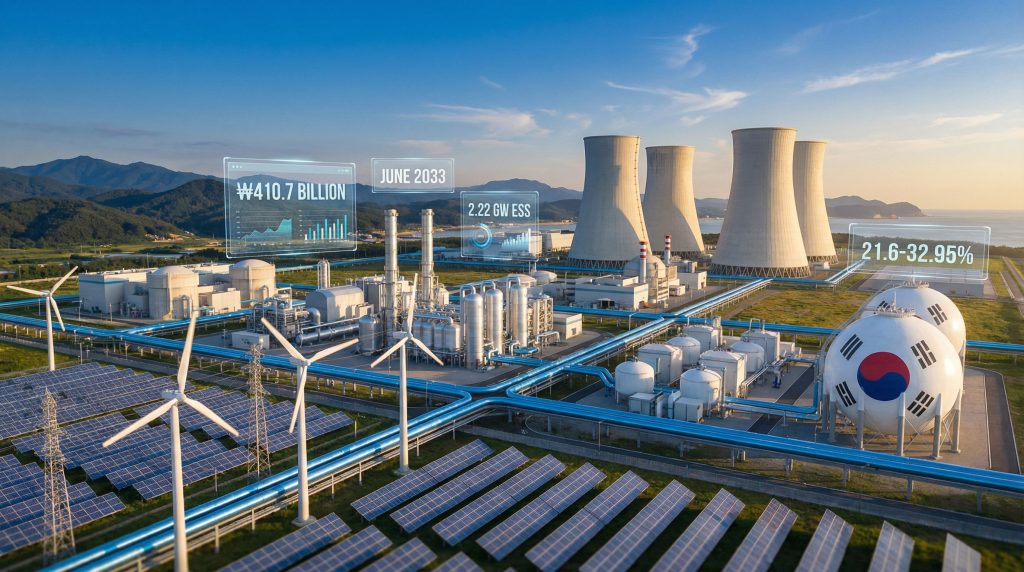 Renewable energy facilities in South Korea.