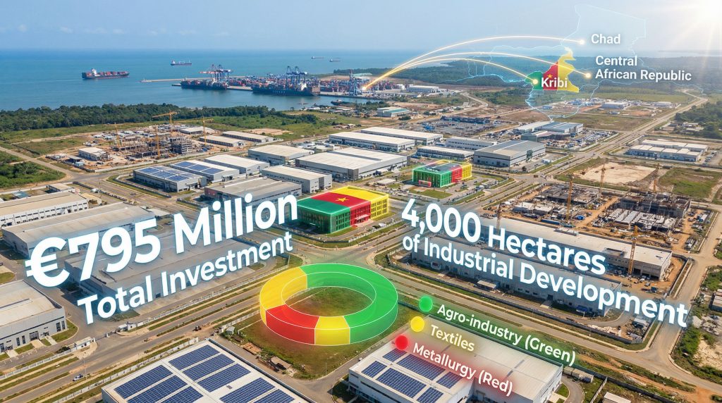 Cameroon Kribi Industrial Zone investment map.