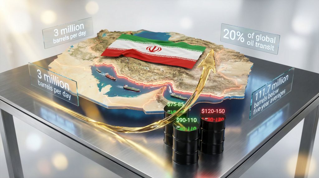 U.S.-Iran tensions oil prices impact map.