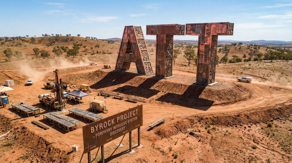 Altitude Minerals Ltd-ATT-Byrock Project outdoor site with signage.