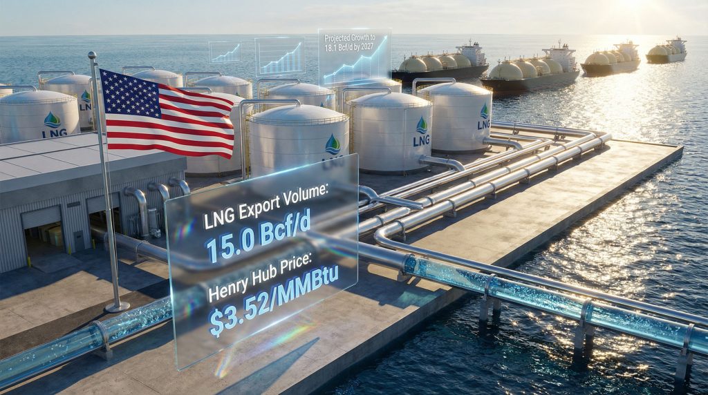 U.S. LNG exports facility and price data.