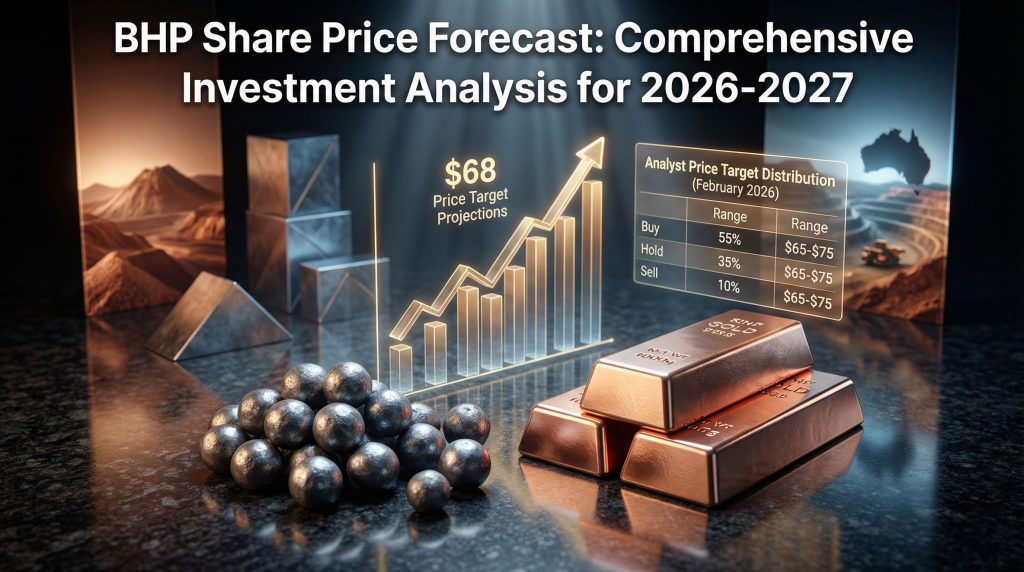 BHP share price forecast analysis for 2026-2027.