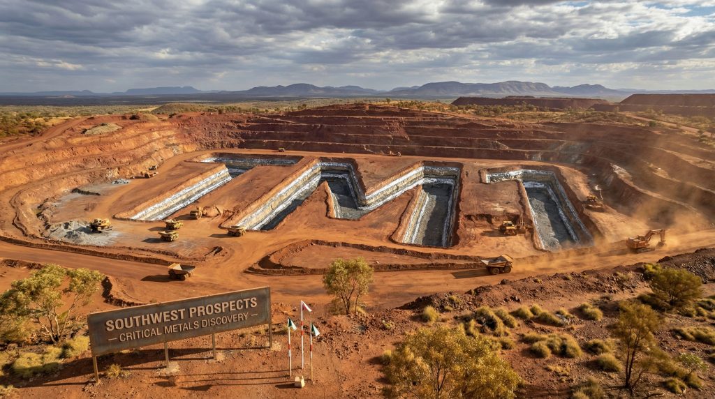 Terra Metals Ltd-TM1-Critical metals mine with dump trucks.