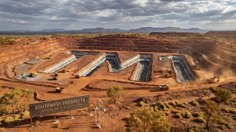 Terra Metals Ltd-TM1-Critical metals mine with dump trucks.