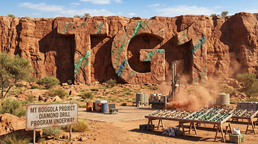 Techgen Metals Ltd-TG1-Mining drill operation at Mt Boggola.