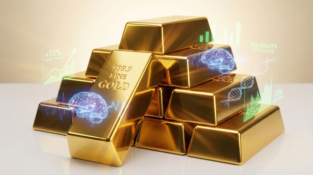 Gold bars symbolize the fatal attraction.