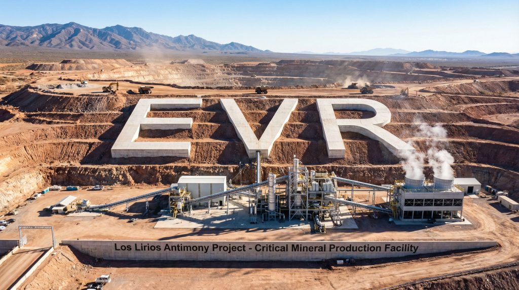 EV Resources Ltd-EVR-Los Lirios Antimony Project facility overview.