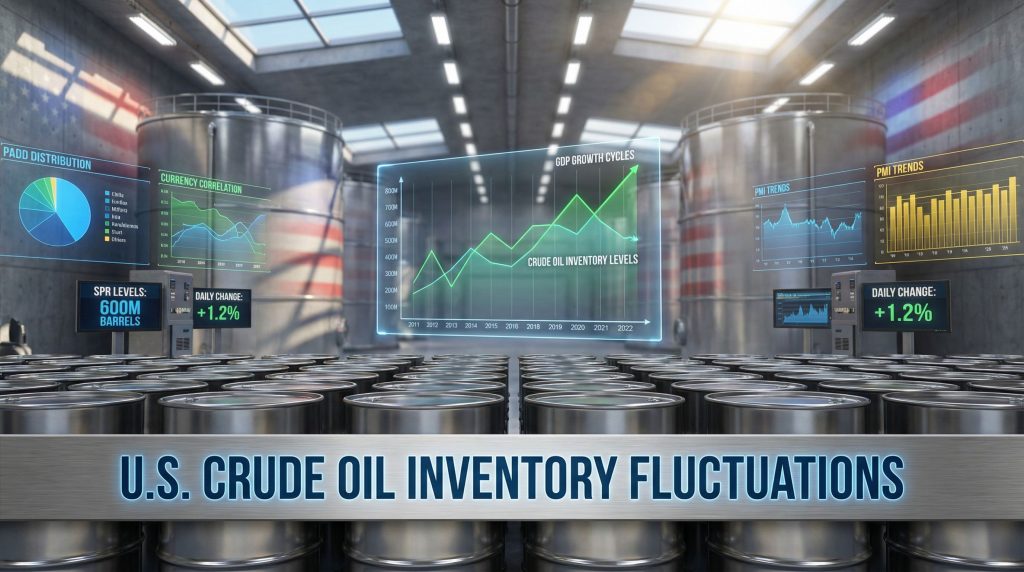 Graphical representation of U.S. crude oil inventories.