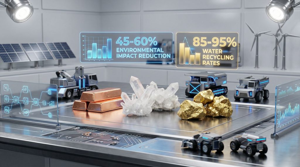 Sustainable mining with advanced technology integration.