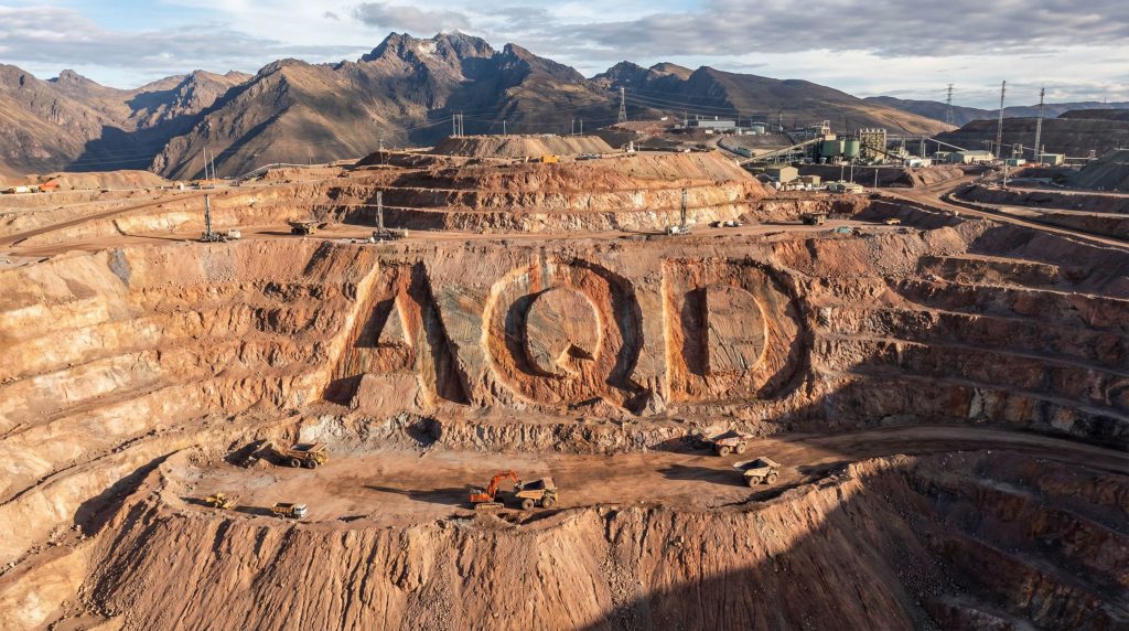 Ausquest Ltd-AQD-Open-pit mine with carved letters "AQD".