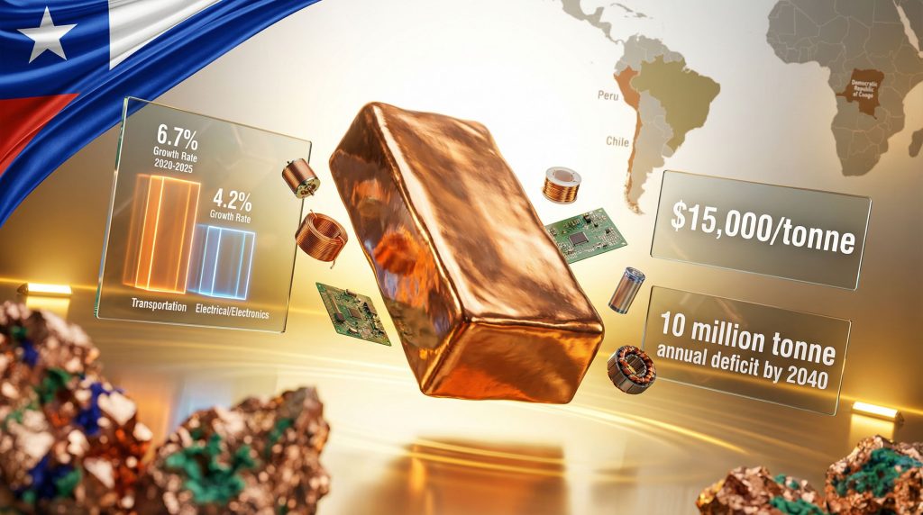 Copper supply crunch: rising prices and deficit.