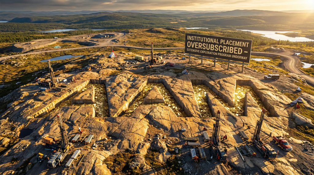 Aumega Metals Ltd-AAM-AAM exploration site with drilling rigs.
