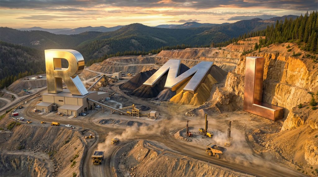 Resolution Minerals Ltd-RML-Mining operations featuring giant metallic letters.