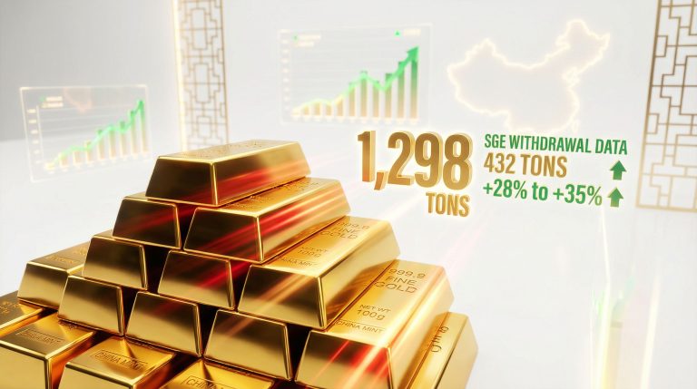 China's gold consumption increase visualized with bars.