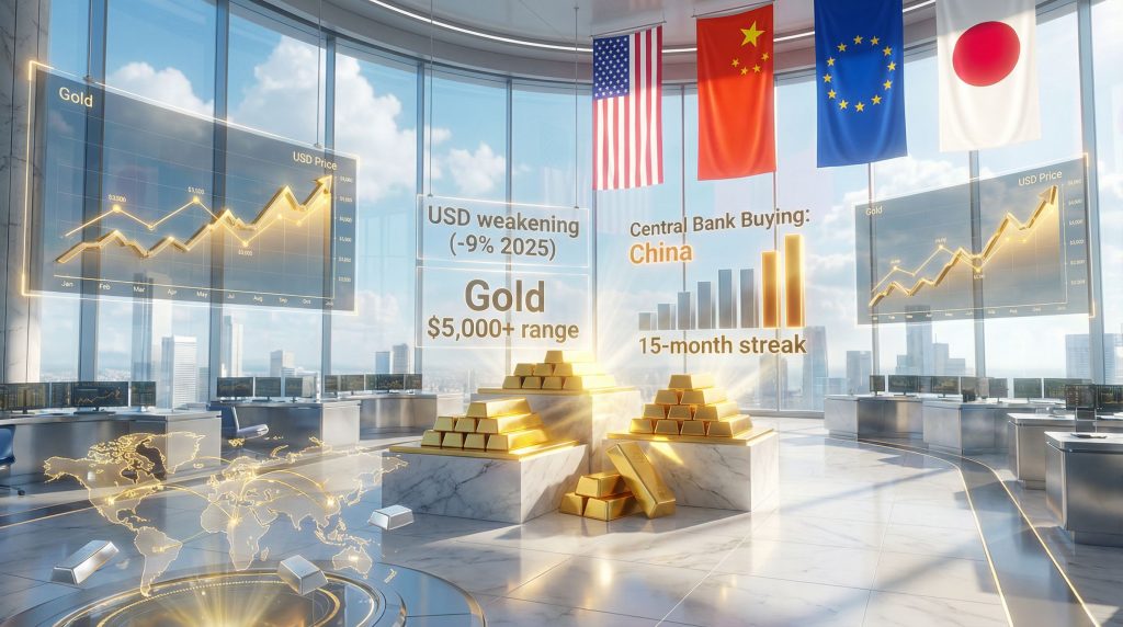Gold price rally showing upward trends.