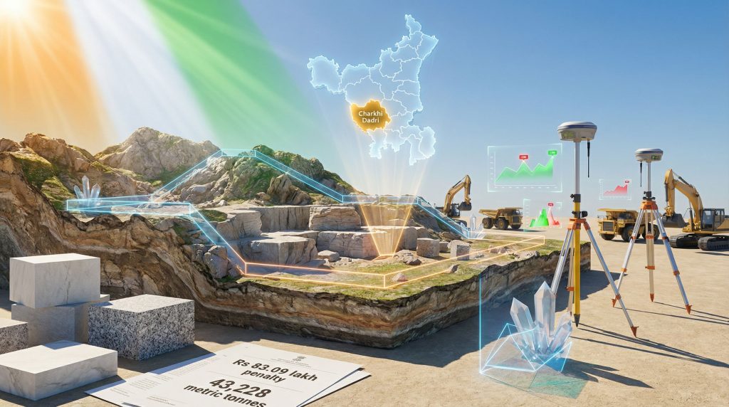 Illegal mining Charkhi Dadri: digital landscape visualization.
