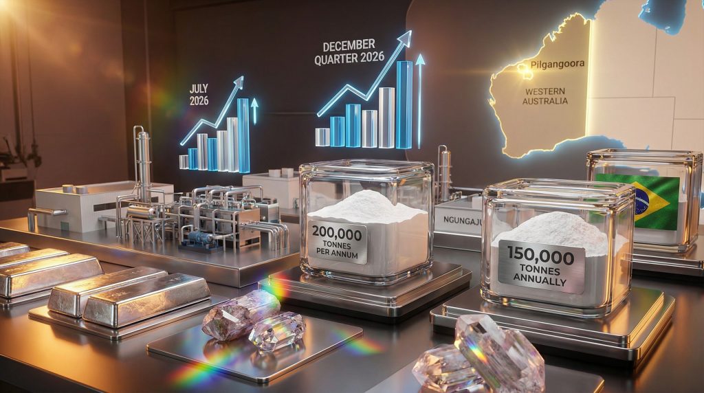 PLS Group lithium expansion visualization with charts.