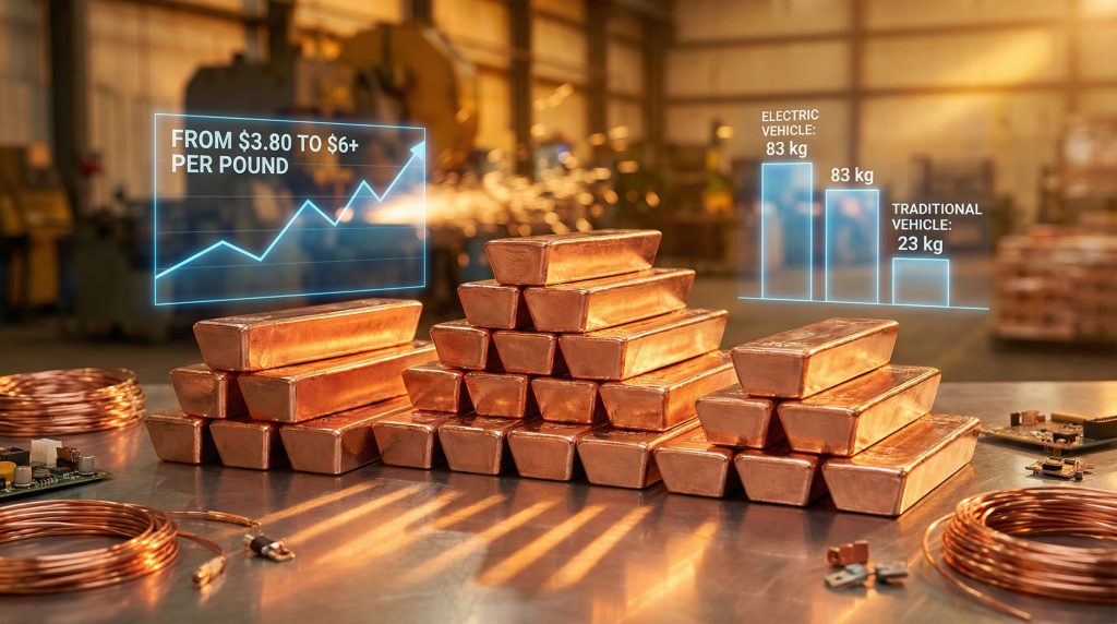 Copper supercycle: rising demand and prices.