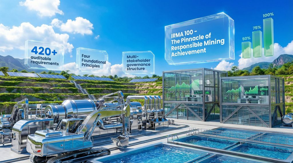 Sustainable mining facility showcasing IRMA certification.