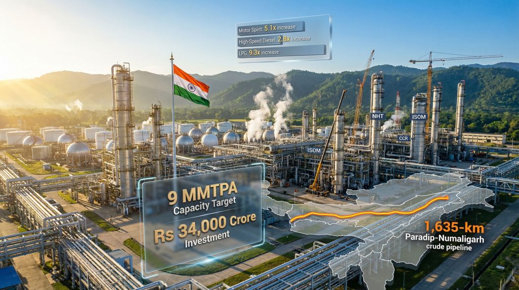 Numaligarh Refinery expansion project visualization.