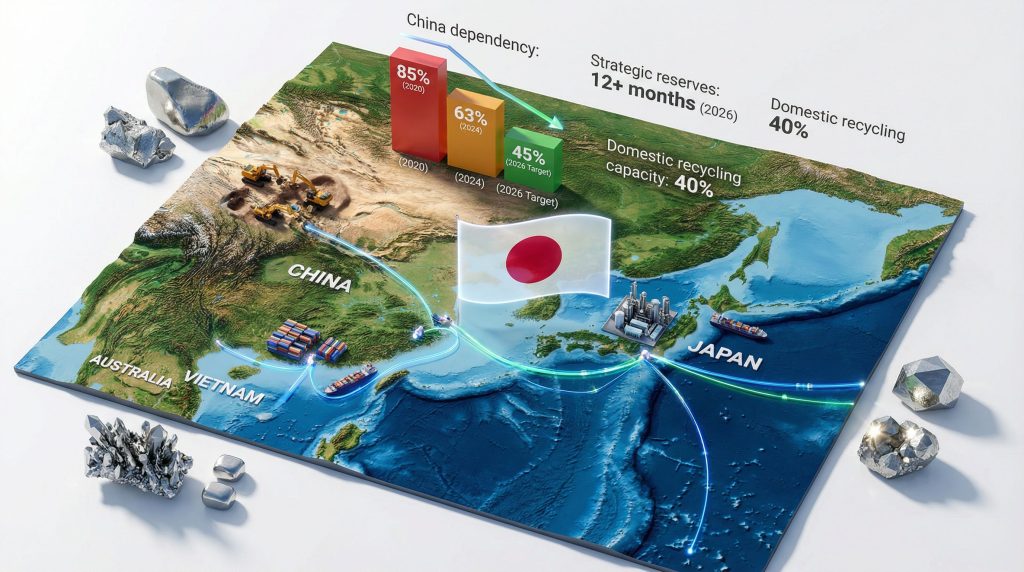 Japan leans on China for rare earths.