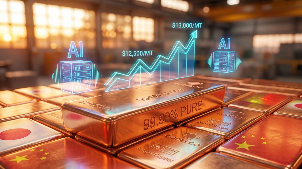 Copper bars with AI-driven price forecast.