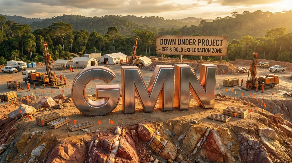 Gold Mountain Ltd-GMN-GMN exploration site with equipment and workers.