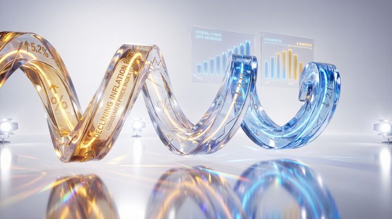 Glass waves illustrating disinflationary path to inflation.