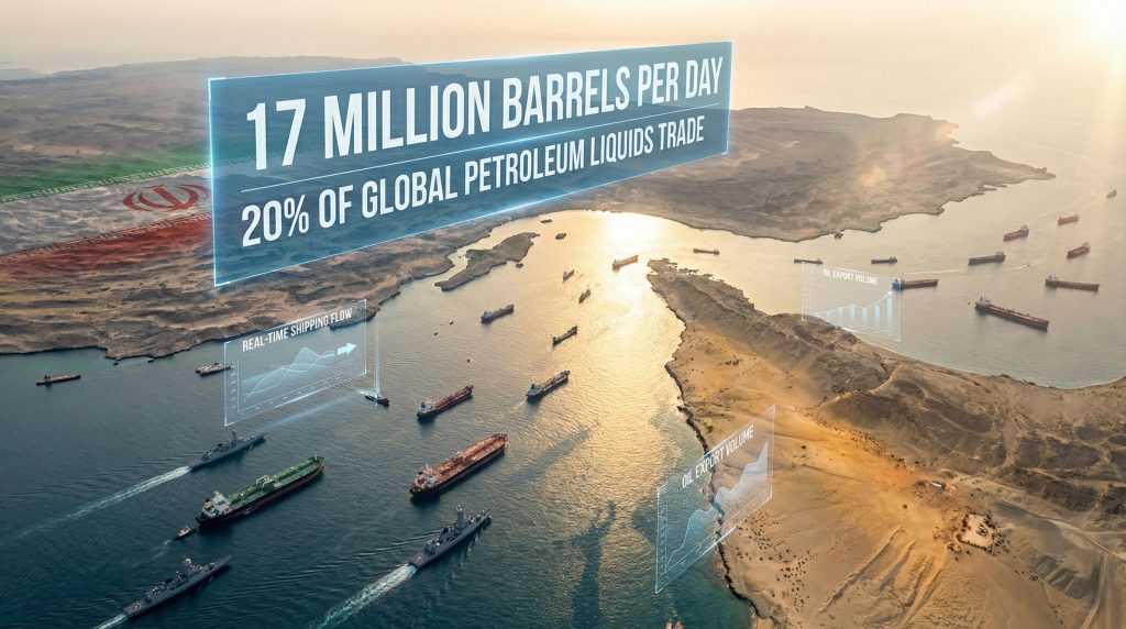 Strait of Hormuz shipping and oil data.