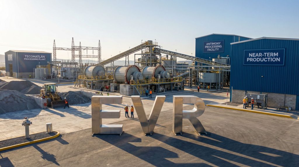 EV Resources Ltd-EVR-EVR processing plant with heavy machinery.