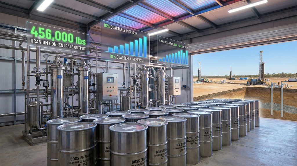 Boss Energy uranium update: Processing plant barrels.