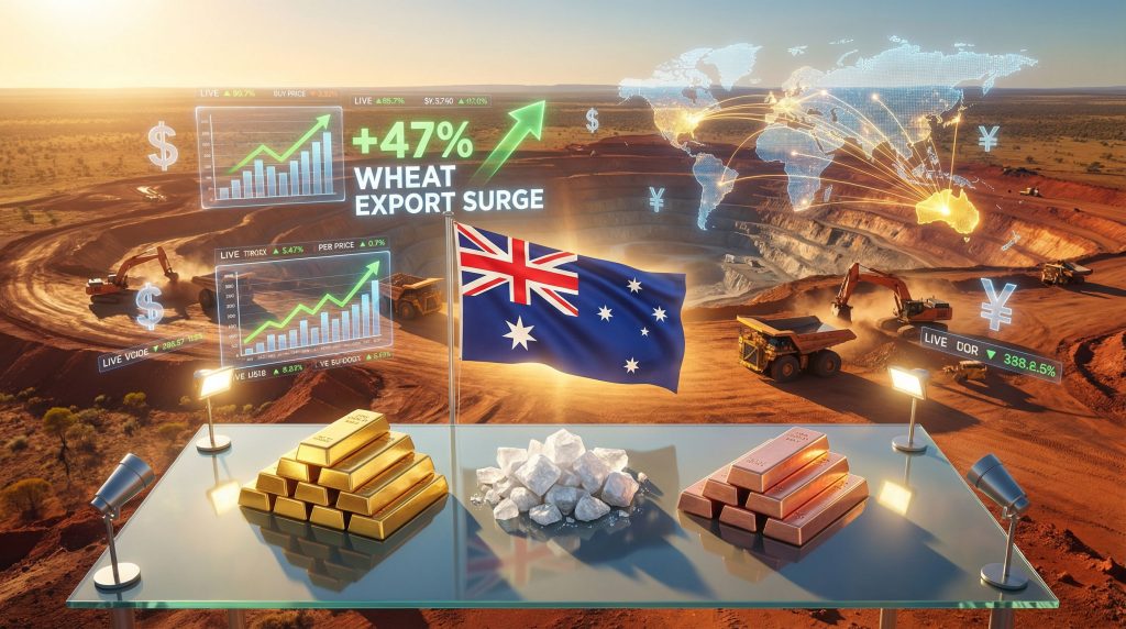 Australian commodity market rise post-war impact.