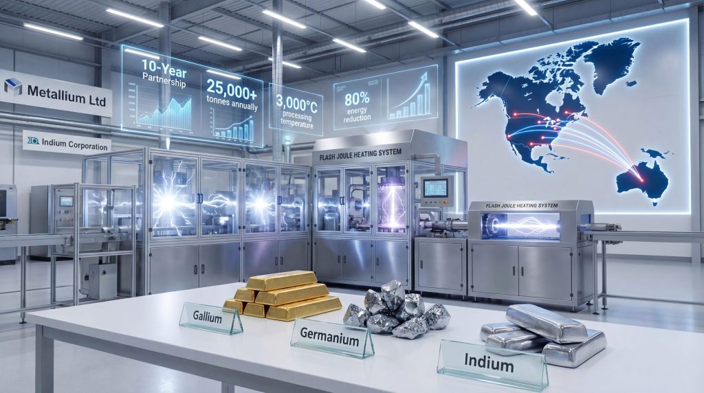 Metallium 10-year US metals deal display.