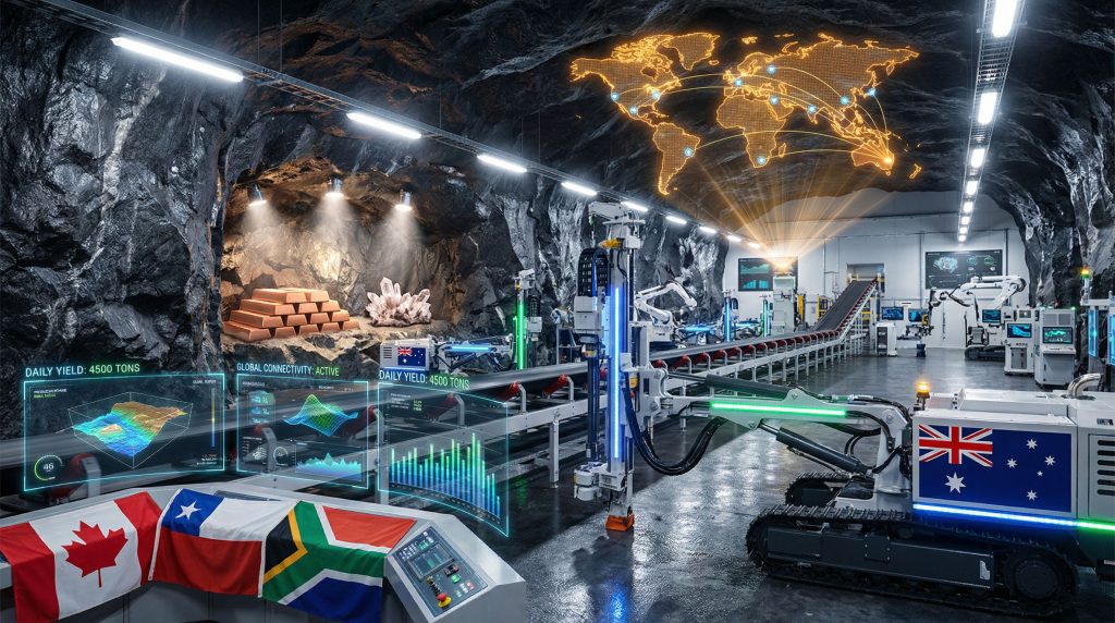 High-tech mining facility showcasing METS global partnerships.