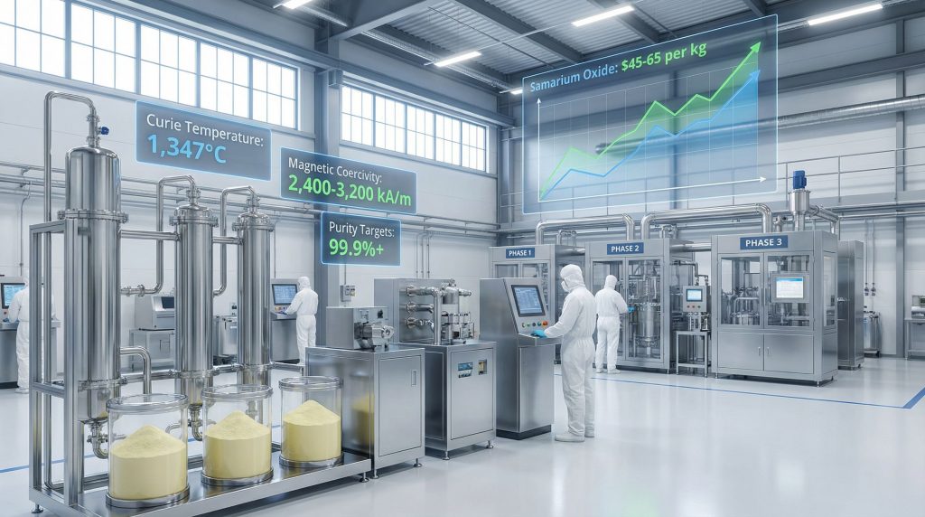Lynas first samarium oxide production facility operations.