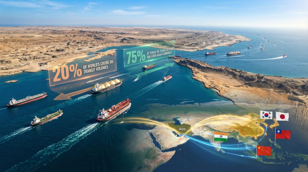 Strait of Hormuz oil and gas transit.